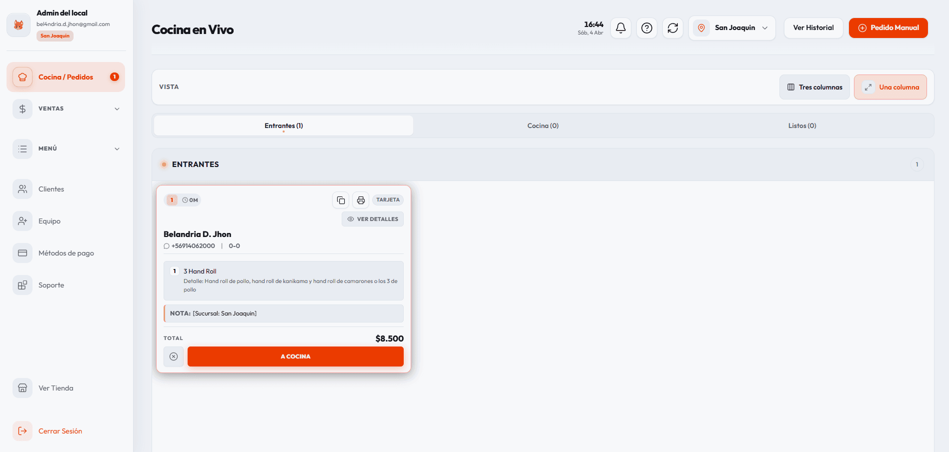 Punto de venta y caja registradora