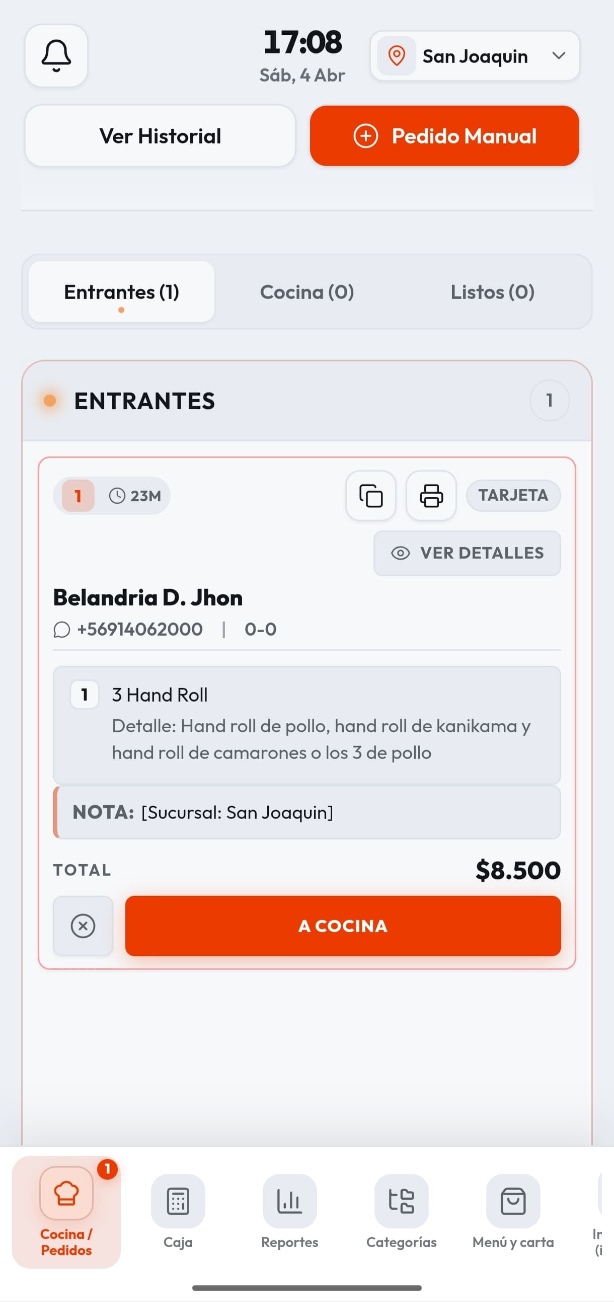 Vista previa del POS de Gcode