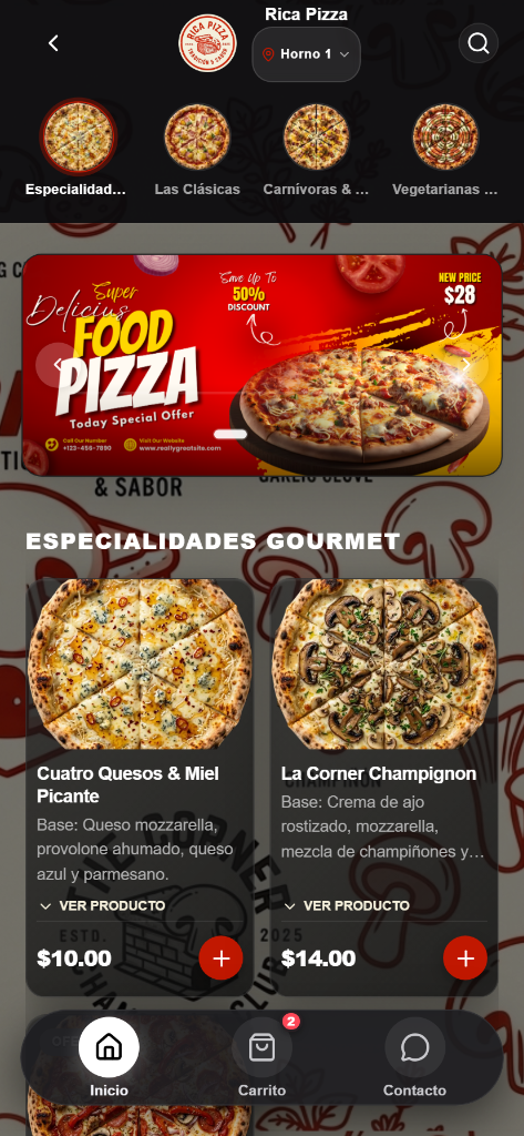 Menú digital de La Parada en Gcode